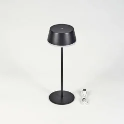 hofstein Romdrup Lampe de table d'extérieur, Lampe à poser LED Noir, 1 lumière
