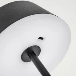 hofstein Romdrup Lampe de table d'extérieur, Lampe à poser LED Noir, 1 lumière