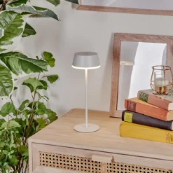 hofstein Romdrup Lampe de table d'extérieur, Lampe à poser LED Blanc, 1 lumière