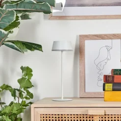 hofstein Romdrup Lampe de table d'extérieur, Lampe à poser LED Blanc, 1 lumière