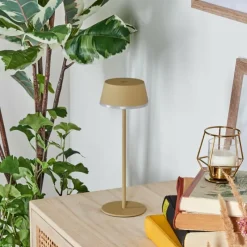 hofstein Romdrup Lampe de table d'extérieur, Lampe à poser LED Sable, 1 lumière