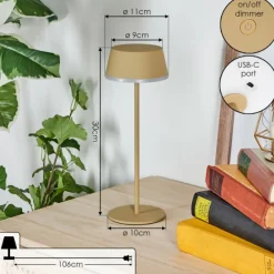 hofstein Romdrup Lampe de table d'extérieur, Lampe à poser LED Sable, 1 lumière