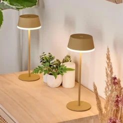 hofstein Romdrup Lampe de table d'extérieur, Lampe à poser LED Sable, 1 lumière