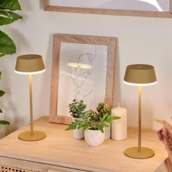 hofstein Romdrup Lampe de table d'extérieur, Lampe à poser LED Sable, 1 lumière