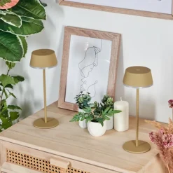 hofstein Romdrup Lampe de table d'extérieur, Lampe à poser LED Sable, 1 lumière