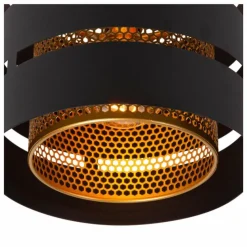 Lampes Dorées-Luminaires Lucide ROSAS Plafonnier Noir, 1 lumière