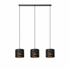 Lampes Dorées-Luminaires Lucide ROSAS Suspension Noir, 3 lumières