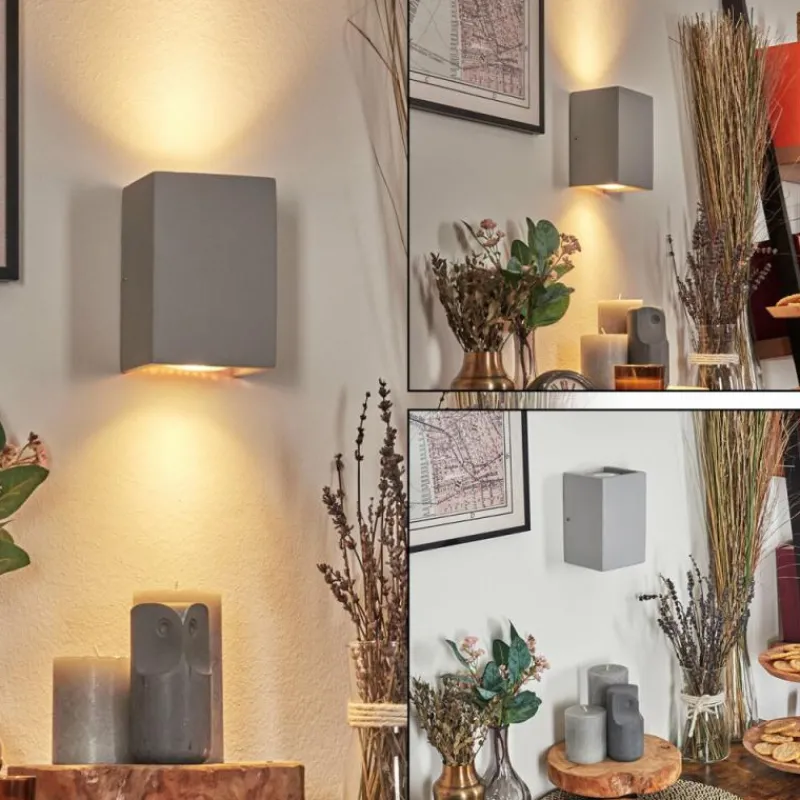 hofstein Rurup Luminaire Up & Down, Applique murale Gris, Argenté, 2 lumières