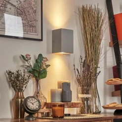 hofstein Rurup Luminaire Up & Down, Applique murale Gris, Argenté, 2 lumières