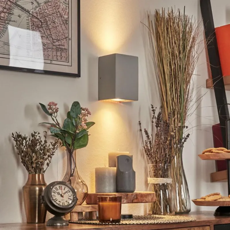 hofstein Rurup Luminaire Up & Down, Applique murale Gris, Argenté, 2 lumières