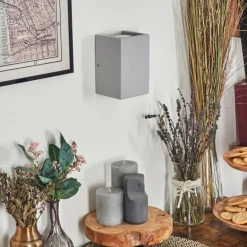 hofstein Rurup Luminaire Up & Down, Applique murale Gris, Argenté, 2 lumières