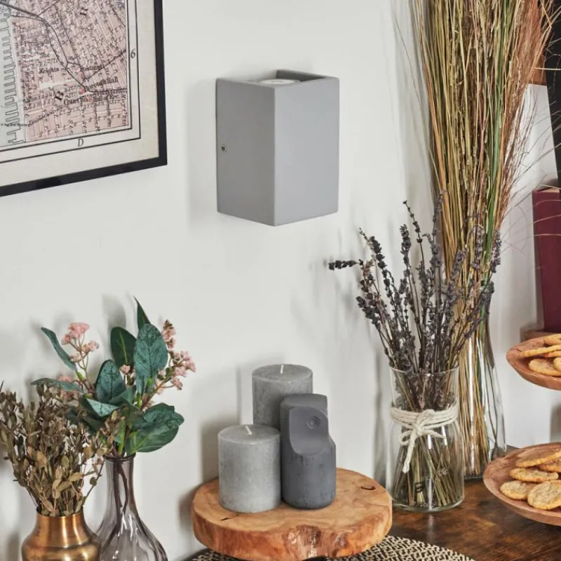 hofstein Rurup Luminaire Up & Down, Applique murale Gris, Argenté, 2 lumières