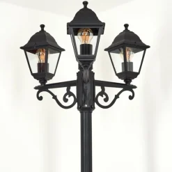 Luminaires Rustiques-hofstein Réverbère Murto Noir, 3 lumières