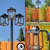 hofstein Réverbère Trosa Noir, 3 lumières