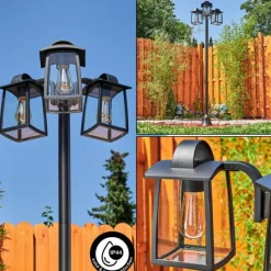 hofstein Réverbère Trosa Noir, 3 lumières