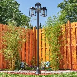 hofstein Réverbère Trosa Noir, 3 lumières