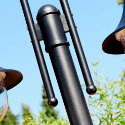 Luminaires Rustiques-hofstein Réverbère Wissembourg Noir, 2 lumières