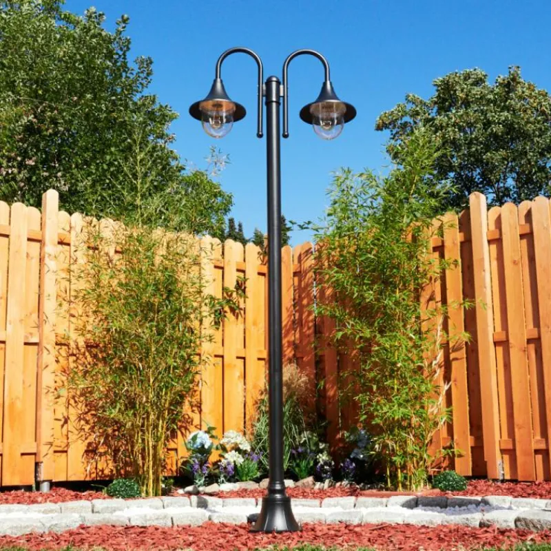 Luminaires Rustiques-hofstein Réverbère Wissembourg Noir, 2 lumières