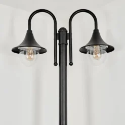 Luminaires Rustiques-hofstein Réverbère Wissembourg Noir, 2 lumières