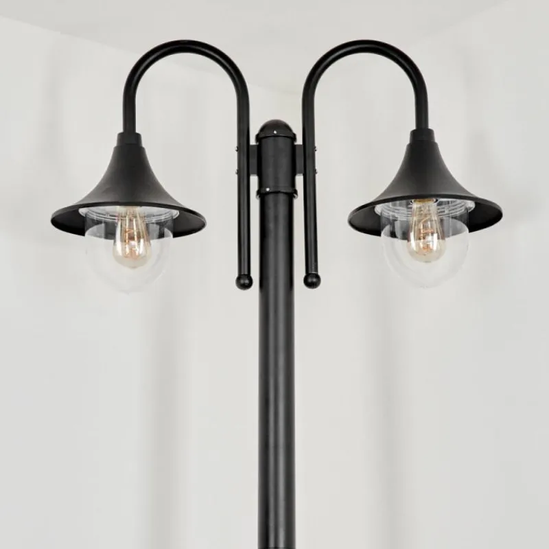 Luminaires Rustiques-hofstein Réverbère Wissembourg Noir, 2 lumières