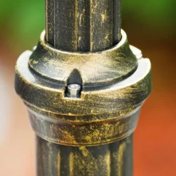 Luminaires Rustiques-hofstein Réverbère Antibes Brun doré, 3 lumières