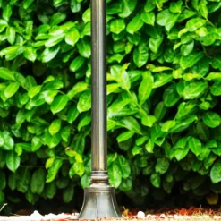 Luminaires Rustiques-hofstein Réverbère Antibes Brun doré, 2 lumières