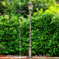 Luminaires Rustiques-hofstein Réverbère Antibes Brun doré, 1 lumière