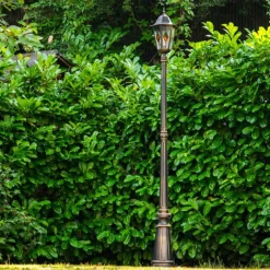 Luminaires Rustiques-hofstein Réverbère Antibes Brun doré, 1 lumière