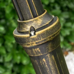 Lampes Dorées-hofstein Réverbère BORKAN Brun doré, 3 lumières