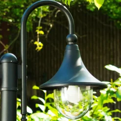 Luminaires Rustiques-hofstein Réverbère Elgin Noir, 2 lumières