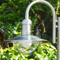 hofstein Réverbère Elima Acier inoxydable, 2 lumières