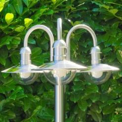 hofstein Réverbère Elima Acier inoxydable, Transparent, 3 lumières