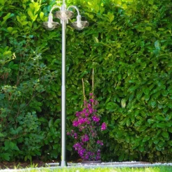 hofstein Réverbère Elima Acier inoxydable, Transparent, 3 lumières