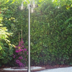 hofstein Réverbère Elima Acier inoxydable, Transparent, 3 lumières