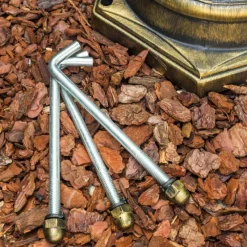 Luminaires Rustiques-hofstein Réverbère Hong Kong bronze Transparent, 3 lumières