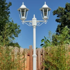 hofstein Réverbère Hongkong Blanc, 2 lumières