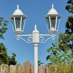 hofstein Réverbère Hongkong Blanc, 2 lumières