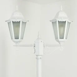 hofstein Réverbère Hongkong Blanc, 2 lumières