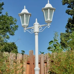 hofstein Réverbère Hongkong Blanc, 2 lumières