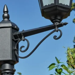 hofstein Réverbère Hongkong Noir, 2 lumières