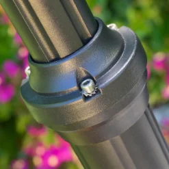 Luminaires Rustiques-hofstein Réverbère Hongkong Noir, Transparent, 3 lumières