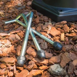 Luminaires Rustiques-hofstein Réverbère Hongkong Noir, Transparent, 3 lumières