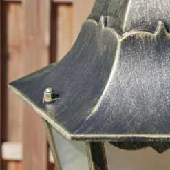 Luminaires Rustiques-hofstein Réverbère Hongkong Or, Noir, 2 lumières