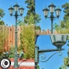 Luminaires Rustiques-hofstein Réverbère Hongkong Vert, Noir, 3 lumières