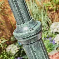 Luminaires Rustiques-hofstein Réverbère Hongkong Vert, Noir, 3 lumières