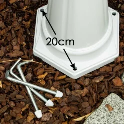 Luminaires Rustiques-hofstein Réverbère Kobe Blanc, 3 lumières