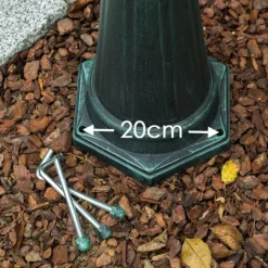 Luminaires Rustiques-hofstein Réverbère Kobe Vert, Noir, 3 lumières