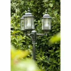 Luminaires Rustiques-Luminaires Konstsmide Réverbère Konstsmide Noir, Argenté, 3 lumières