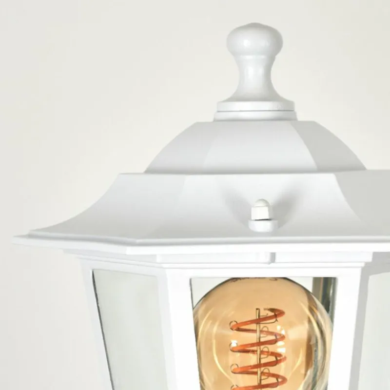 Luminaires Rustiques-hofstein Réverbère Loria Blanc, 2 lumières