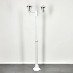 Luminaires Rustiques-hofstein Réverbère Loria Blanc, 2 lumières